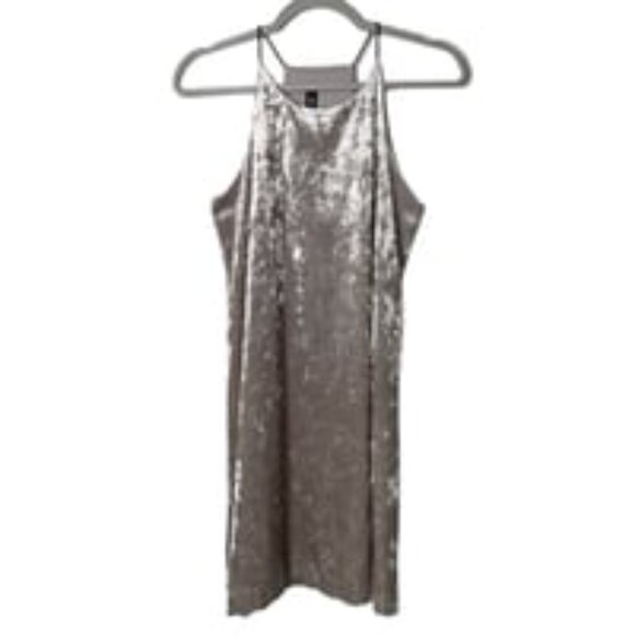 Dresses & Skirts - Lord & Taylor Silver Velour Halte